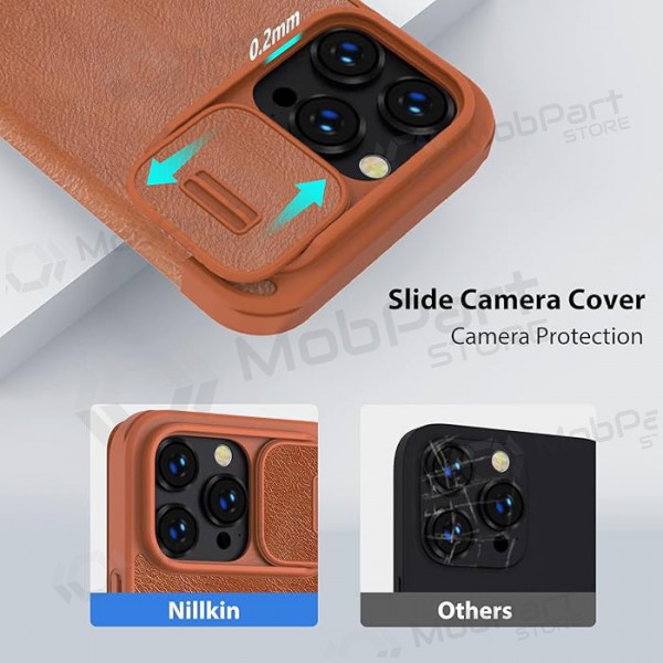 Custodia per Apple iPhone 14 - Nillkin Leather (marrone)