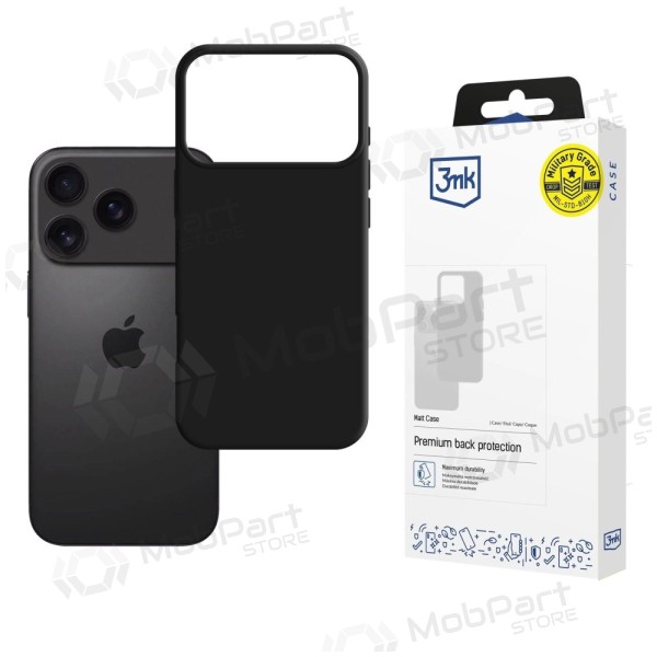 Custodia per Apple iPhone 17 Pro, 18 Pro - 3MK Matt Case (nera)