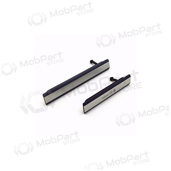 Sony Xperia Z2 D6502 / Xperia Z2 D6503 / Z2 D6543 microSD e microUSB-SIM side covers (nero)
