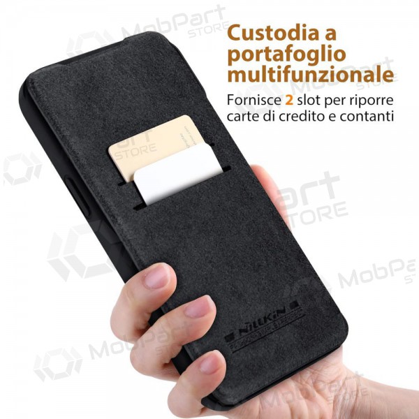 Custodia per Apple iPhone 14 - Nillkin Leather (blu)