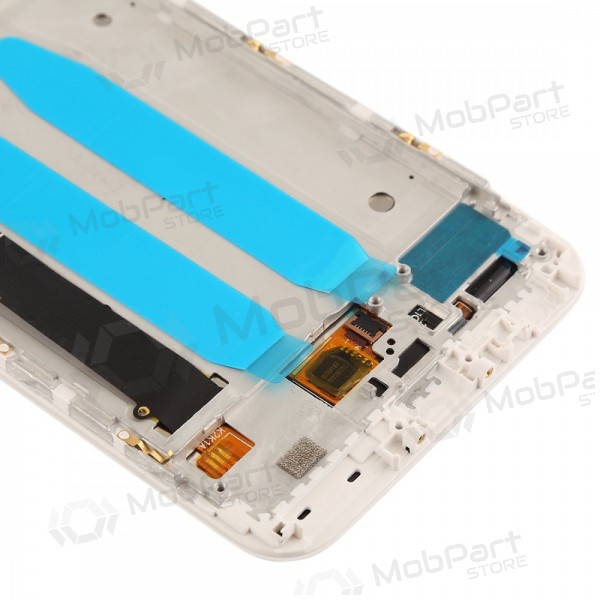 Xiaomi Mi A1 / Mi 5X schermo / display (bianca) (con una cornice) (usato grade C, originale)