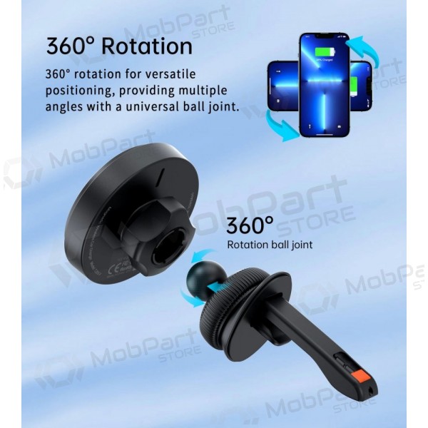 Automobilinis laikiklis-caricatore Choetech T205-F MagSafe 15W nero