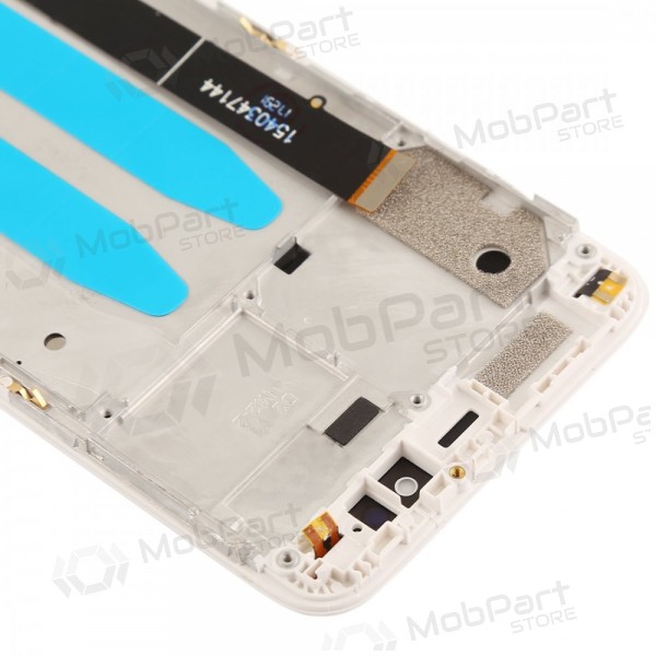 Xiaomi Mi A1 / Mi 5X schermo / display (bianca) (con una cornice) (usato grade C, originale)