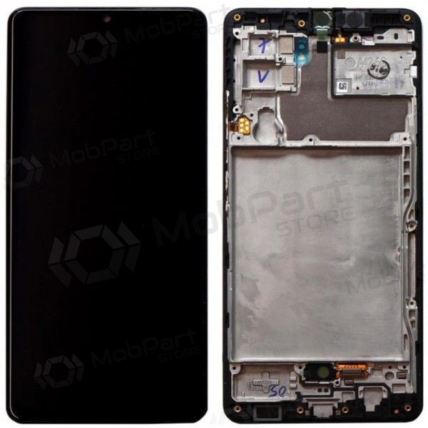 Samsung Galaxy A42 5G schermo / display (nero) (con una cornice) (originale)
