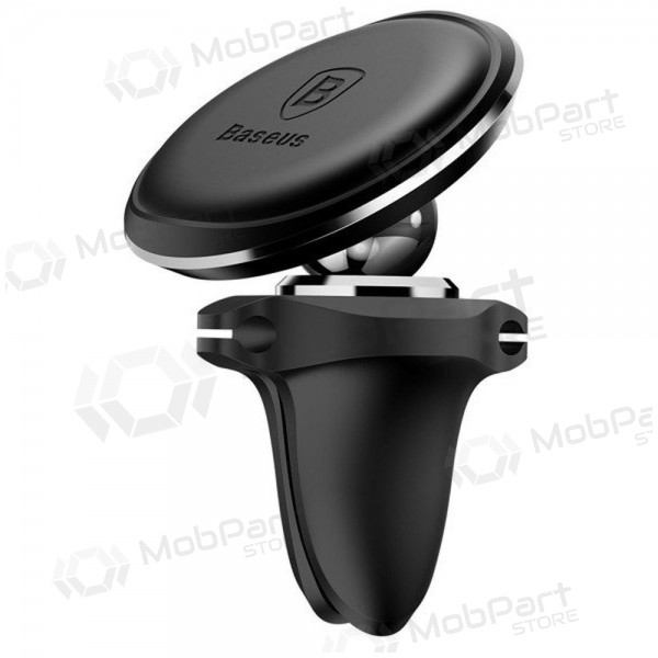 Telefono laikiklis Baseus Magnetic Air Vent With Cable Clip nero SUGX020001