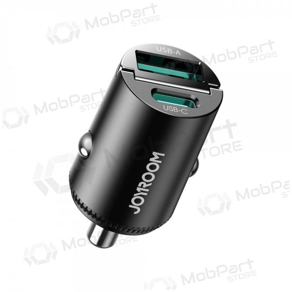 Caricabatterie da auto Joyroom JR-CCN18 65 W USB-C + USB-A nero