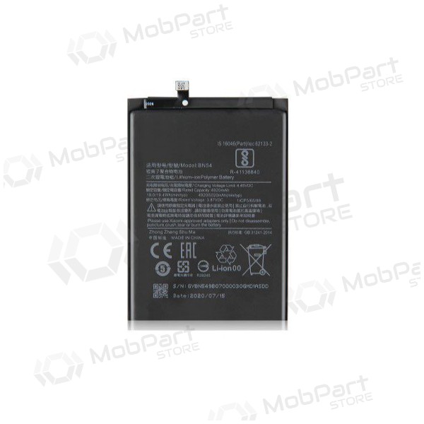 Xiaomi Redmi 9, Redmi Note 9 batteria, akumuliatorius (BN54) Xiaomi Redmi 9, Redmi Note 9 batteria, akumuliatorius (BN54)