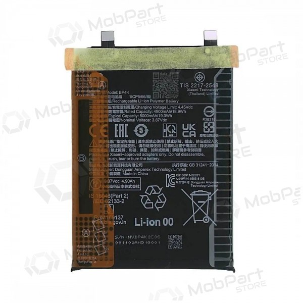 Akumuliatorius originale Xiaomi Redmi Note 12 Pro 5G/Poco X5 Pro 5G/Poco F5 5G 5000mAh BP4K (service pack)