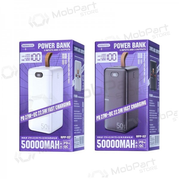 Batteria esterna Power Bank Remax RPP-117 22.5W 50000mAh nero