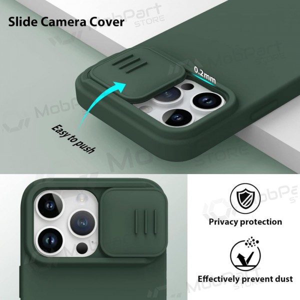 Apple iPhone 15 Pro custodia „Nillkin Silicone“ (verde scuro)