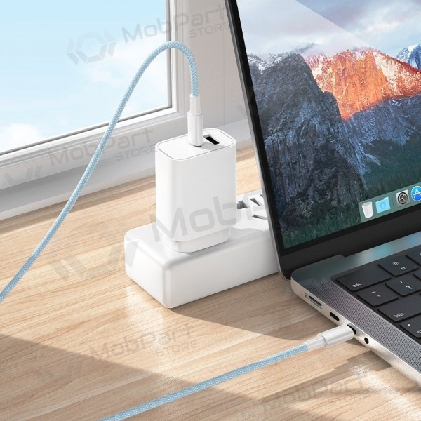 Cavo USB-C Borofone BX117 da USB-C a USB-C 1 m 60 W bianco.