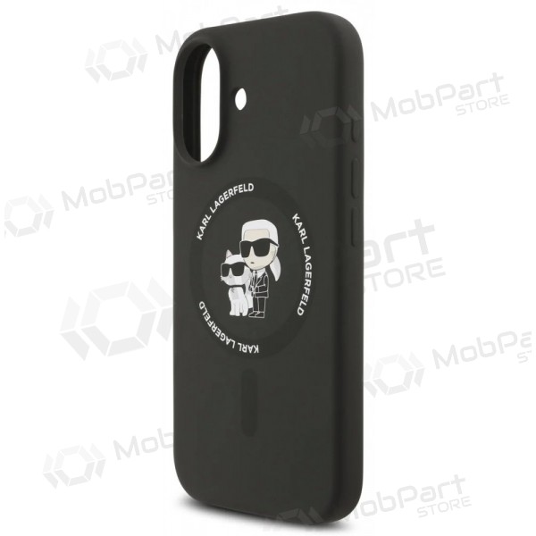 Custodia per Apple iPhone 17 - Karl Lagerfeld Liquid Silicone Karl and Choupette MagSafe (nero)