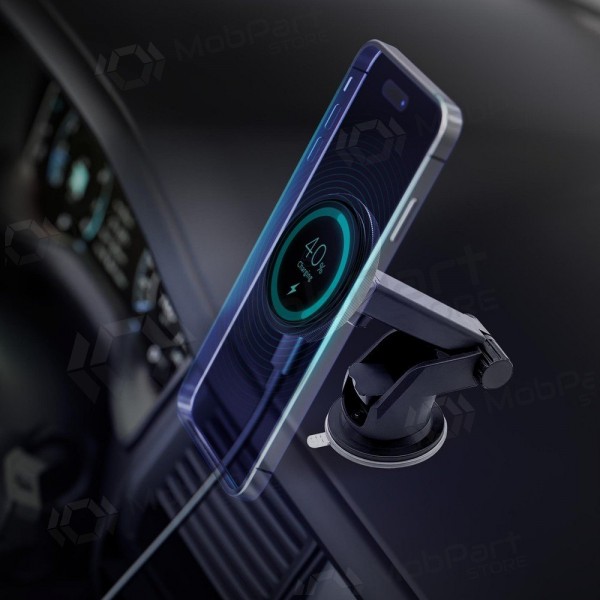 Supporto per telefono da auto con ricarica wireless 3MK Car MagCharger 15 W da cruscotto.