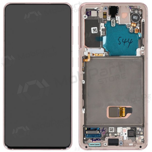 Samsung Galaxy S21 5G schermo / display (viola) (con una cornice) (originale)