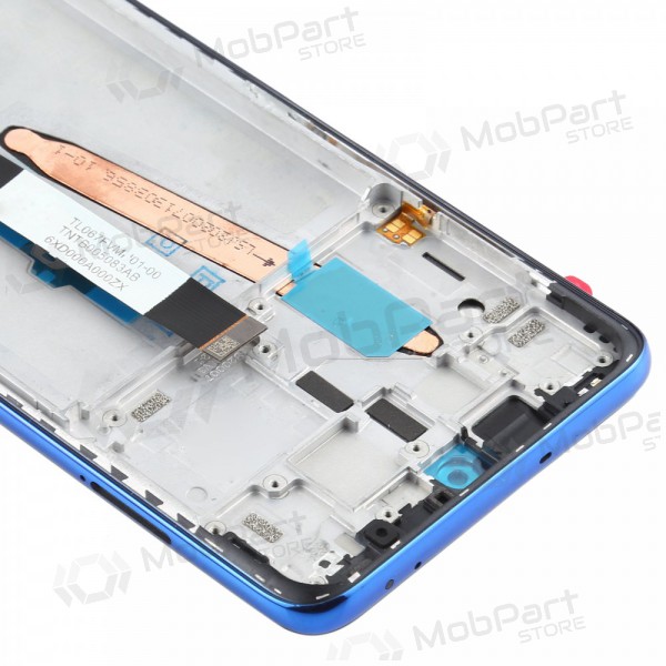 Xiaomi Poco X3 / X3 NFC schermo / display (blu) (con una cornice) (service pack) (originale)