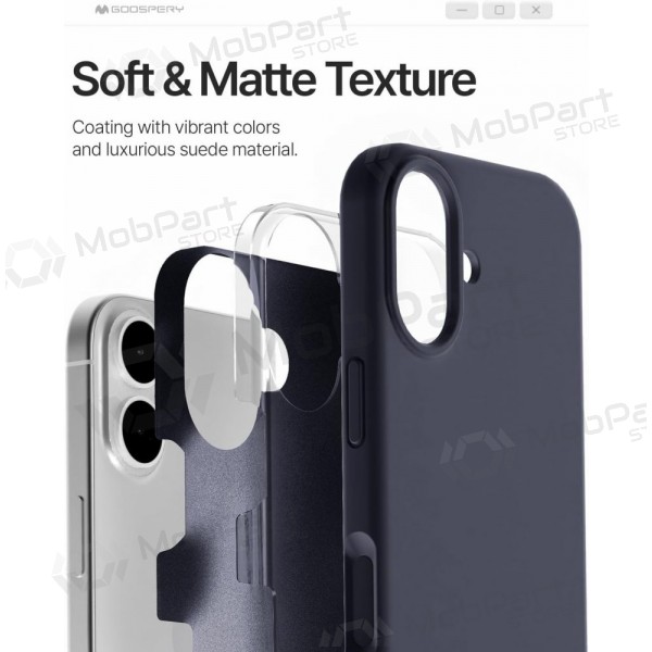 Custodia Mercury Pure Magsafe Silicon Case Apple iPhone 17 blu scuro