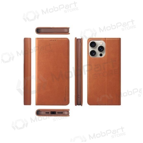 Samsung Galaxy A57 custodia - HDD Magnetic Wallet Case (marrone)