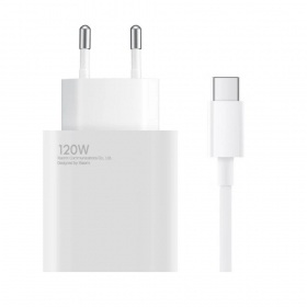 Caricabatterie per telefono Xiaomi HyperCharge Combo BHR9462EU 120 W USB-A QC GaN bianco