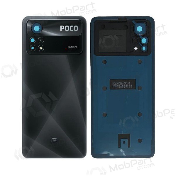 Xiaomi Poco X4 Pro 5G coperchio batteria posteriore (nero) (originale) (service pack)