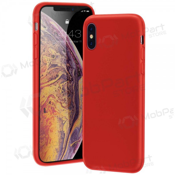 Custodia per Apple iPhone X / XS - Liquid Silicone 2.0mm (rosso)