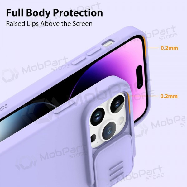 Apple iPhone 15 Pro Max custodia „Nillkin Silicone“ (šviesiai viola)