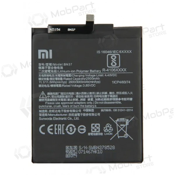 Xiaomi Redmi 6, Redmi 6A batteria, akumuliatorius (BN37) (originale) Xiaomi Redmi 6, Redmi 6A batteria, akumuliatorius (BN37) (originale)
