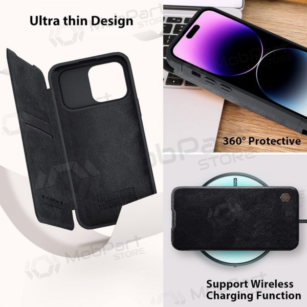 Custodia per Apple iPhone 14 - Nillkin Leather (blu)