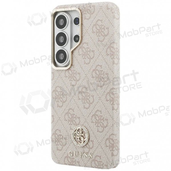 Custodia per Samsung Galaxy S26 Ultra - Guess PU Leather 4G Strass Logo Gold Frame Magnetic (rosa)