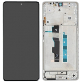 Xiaomi Redmi Note 13 5G schermo / display (bianca) (con una cornice) (originale)