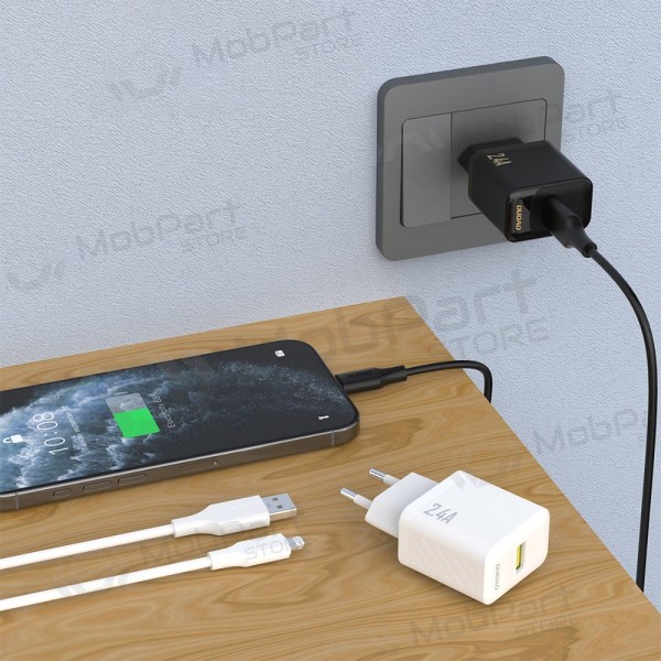 Caricabatterie per telefono Dudao A23L 12 W USB-A con cavo da USB-A a Lightning 1 m nero