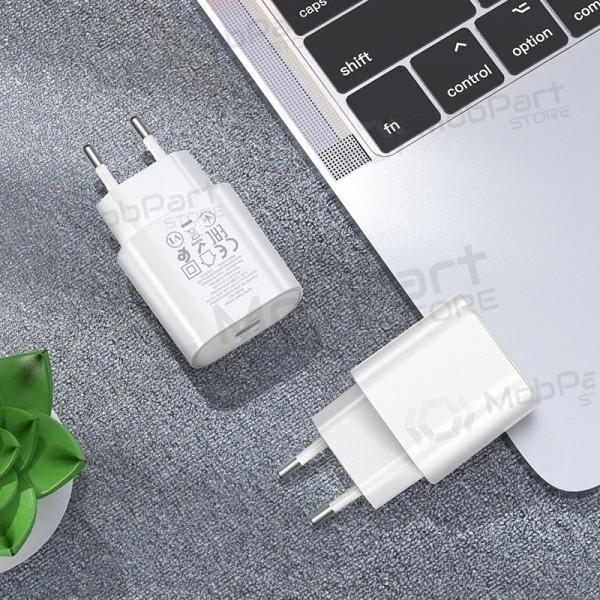 Caricabatterie per telefono Hoco N22 25 W USB-C con cavo Lightning 1 m bianco