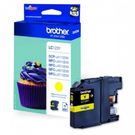 Brother LC 123 (LC123Y), giallo cartuccia per stampanti a getto d'inchiostro