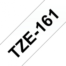 Brother TZe-161 (TZe161) nastro per etichette laminato nero su trasparente, 36mm, 8m