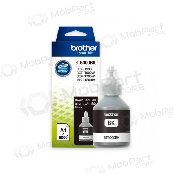 Brother DCP-T300/ T500W/ T700W (BT6000BK), nero cartuccia per stampanti a getto d'inchiostro, 6000 pagine.