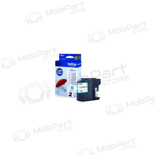 Brother LC 225XL (LC225XLC), cartuccia ciano per stampanti a getto d'inchiostro, 1200 pagine.