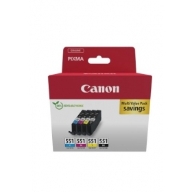 Canon CLI-551 (6509B016) Set di cartucce a getto d'inchiostro, C/M/Y/BK