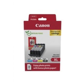 Canon CLI-581XL (2052C004) Photo value pack Set di cartucce a getto d'inchiostro, C/M/Y/BK