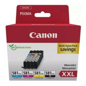 Canon CLI-581XXL (1998C007) Set di cartucce a getto d'inchiostro, C/M/Y/BK