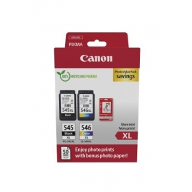 Canon PG-545XL/CL-546XL (8286B011) Confezione valore fotografica Set di cartucce a getto d'inchiostro, BK/CMY