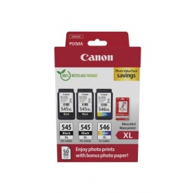 Canon PG-545XL/CL-546XL (8286B015) Confezione valore fotografica Set di cartucce a getto d'inchiostro, BK/CMY