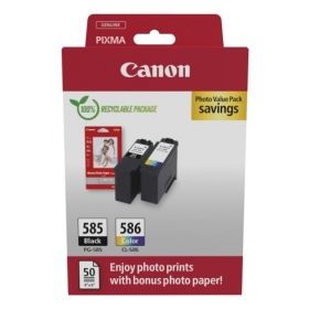 Canon PG-585/CL-586 (6205C004) confezione valore fotografica set di cartucce d'inchiostro, BK/CMY