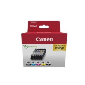 Canon PGI-580/CLI-581 (2078C007) set di cartucce a getto d'inchiostro, PGBK/BK/C/M/Y