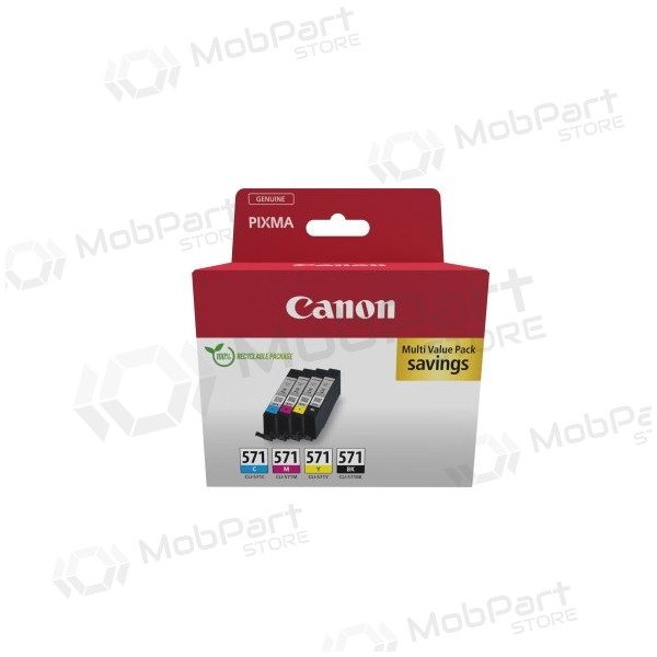 Canon CLI-571 (0386C008) Set di cartucce d'inchiostro, C/M/Y/BK