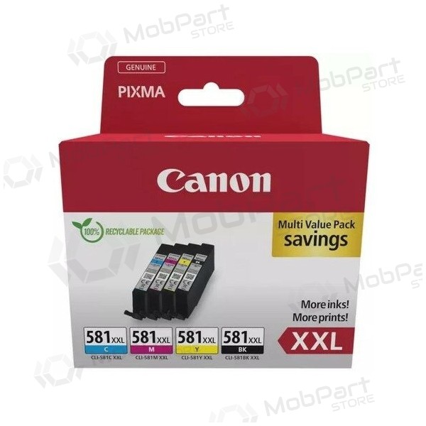 Canon CLI-581XXL (1998C007) Set di cartucce a getto d'inchiostro, C/M/Y/BK
