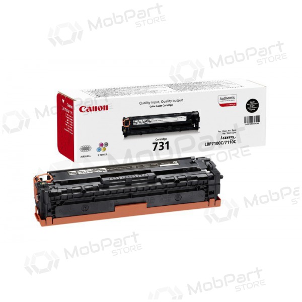 Cartuccia toner Canon CRG 731 (6272B002) nera per stampanti laser, 1400 pagine.