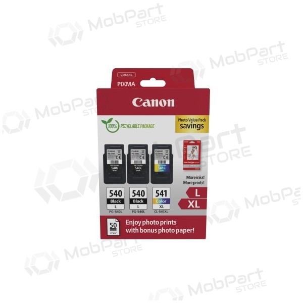Canon PG-540L/CL-541XL (5224B015) Confezione valore fotografica Set di cartucce a getto d'inchiostro, BK/CMY