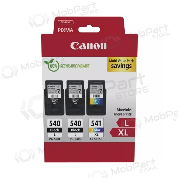 Canon PG-540L/CL-541XL (5224B017) Kit di cartucce d'inchiostro, BK/CMY