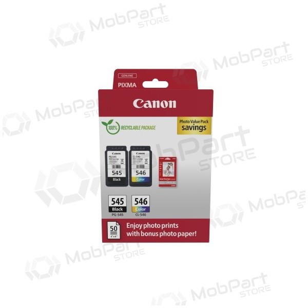 Canon PG-545/CL-546 (8287B008) Kit cartucce a getto d'inchiostro, BK/CMY