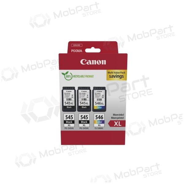 Canon PG-545XL/CL-546XL (8286B013) Set di cartucce a getto d'inchiostro, BK/CMY