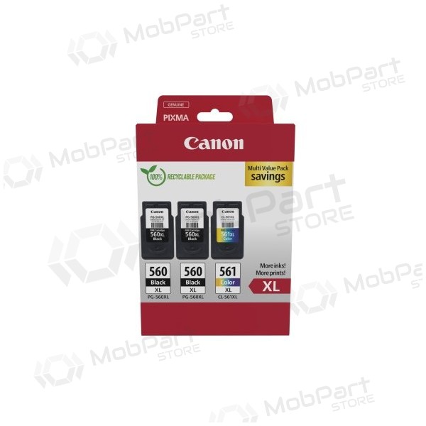 Canon PG-560XL/CL-561XL (3712C009) Set di cartucce d'inchiostro, BK/CMY